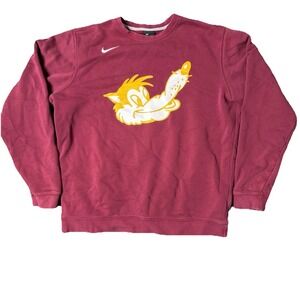 Northern State University vintage Burgundy and yellow Nike crew neck sweatshirt
